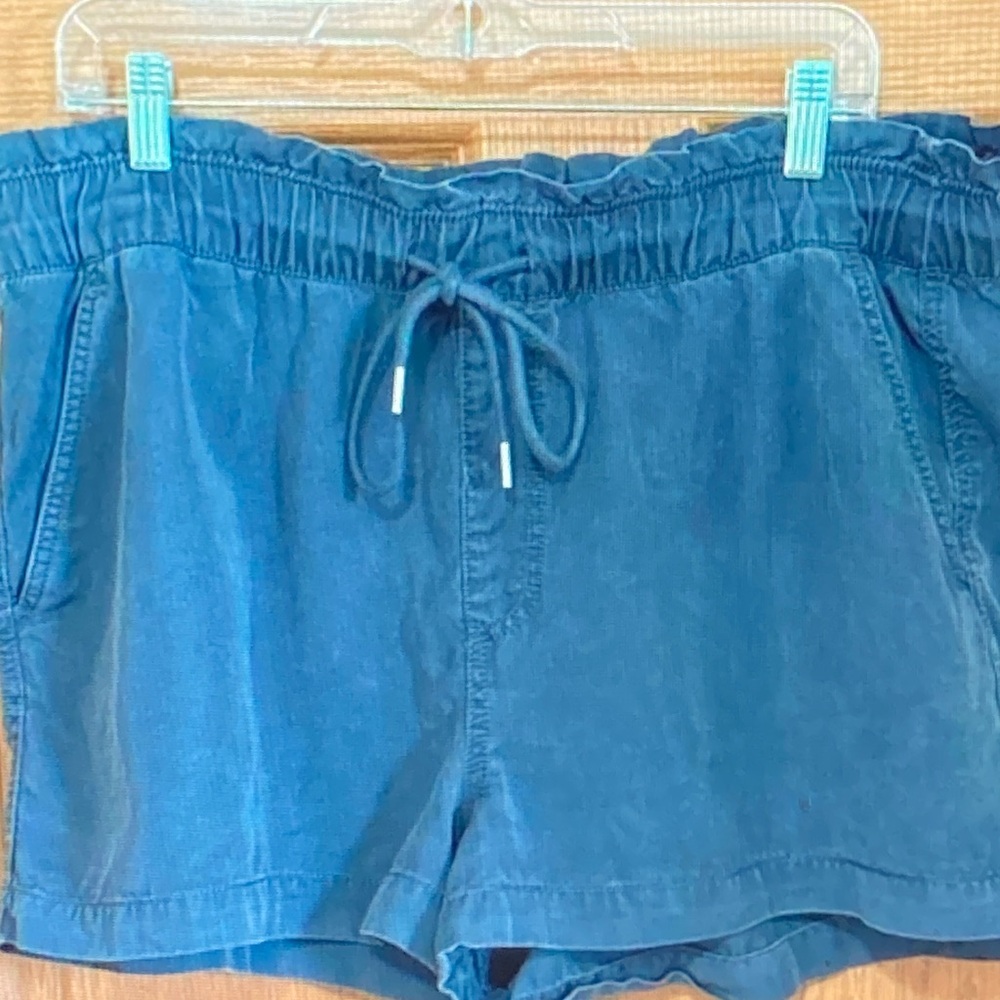 LOFT High Waist Blue Shorts
